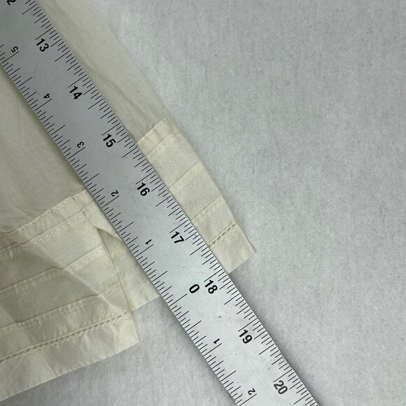 Hillard & Hanson Blouse Womens 2X Ivory White Embroidered Half Sleeve V Neck - Picture 4 of 10